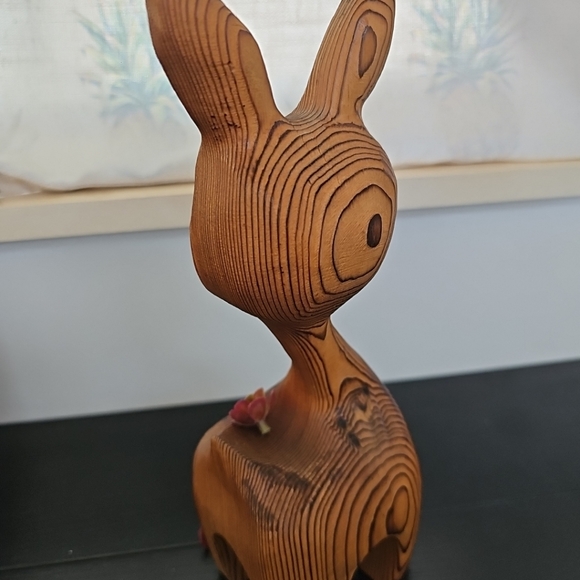 Vintage Tiki Deer Fig MCM Witco Style Lounge Art Decor Danish Modern Accent 9” - Picture 4 of 15